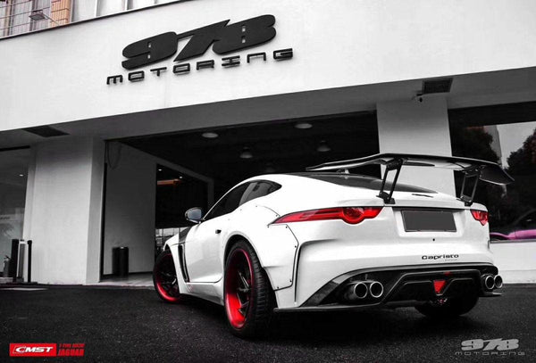 Jaguar F-Type SVR R S Base 2014-ON with Aftermarket Parts - Rear Bumper Carbon Fiber / FRP from CMST Tuning