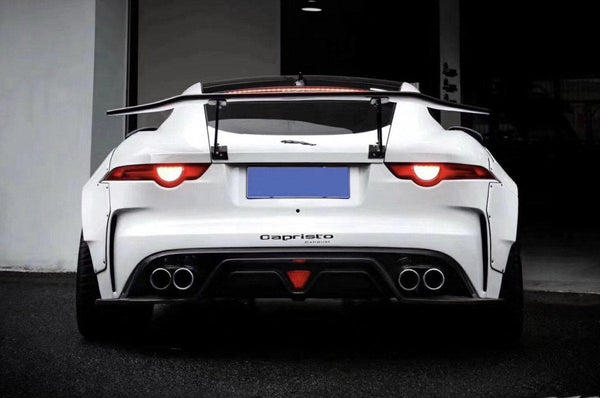 Jaguar F-Type SVR R S Base 2014-ON with Aftermarket Parts - Rear Bumper Carbon Fiber / FRP from CMST Tuning