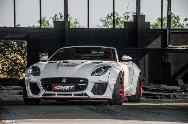 Jaguar F-Type SVR R S Base 2014-2020 with Aftermarket Parts - Widebody Wheel Arches Carbon Fiber / FRP from CMST Tuning
