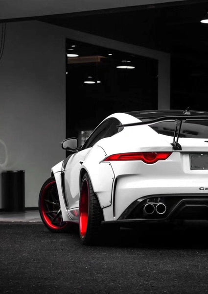 Jaguar F-Type SVR R S Base 2014-2020 with Aftermarket Parts - Widebody Wheel Arches Carbon Fiber / FRP from CMST Tuning
