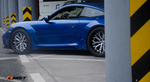 Porsche 991 991.1 911 Carerra Base/S/T 2012 2013 2014 2015 2016 & 991 991.2 911 Carerra Base/S/T 2017 2018 2019 with Aftermarket Parts - Classic Style Widebody Wheel Arches Carbon Fiber / FRP from CMST Tuning