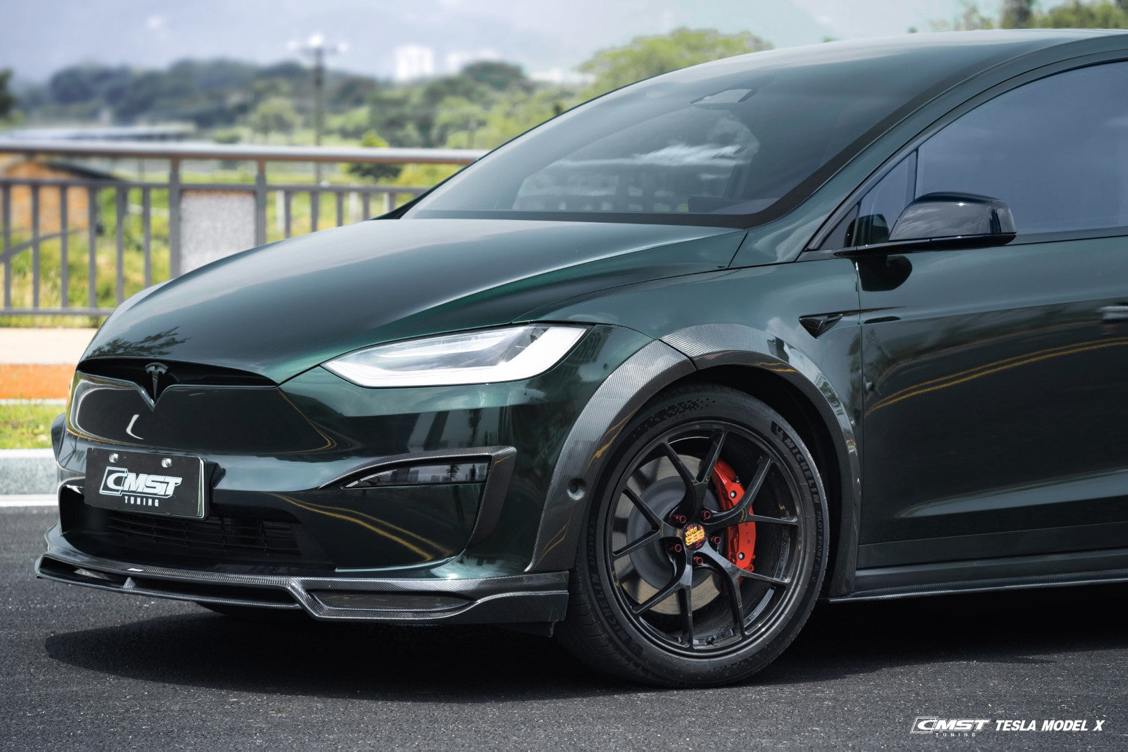 Tesla Model X Plaid Long Range Aftermarket Parts CMST Tuning Front Lip ...