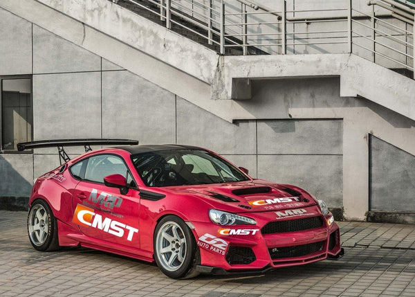 Toyota Scion Subaru GT86 86 TRD GT SE Base ZN6 2017 2018 2019 2020 & Scion FR-S FRS ZN6 2013 2014 2015 2016 & BRZ TS Limited Premium ZN6 2013 2014 2015 2016 2017 2018 2019 2020 with Aftermarket Parts - V3 Hood Carbon Fiber / FRP from CMST Tuning