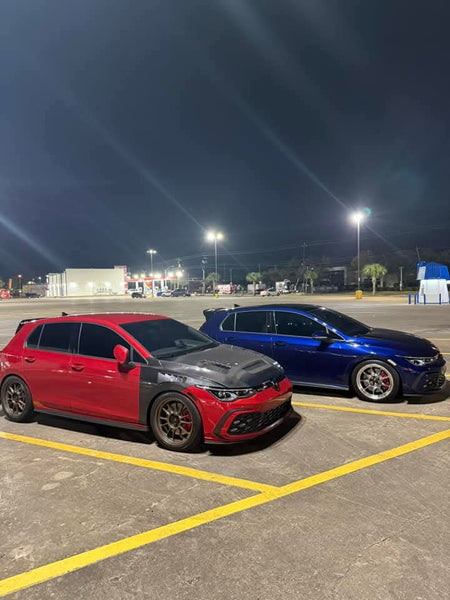 CMST Tuning V1 Vented Hood Bonnet for Volkswagen Golf R/GTI/R-Line MK8 MK8.5 Carbon Fiber/FRP