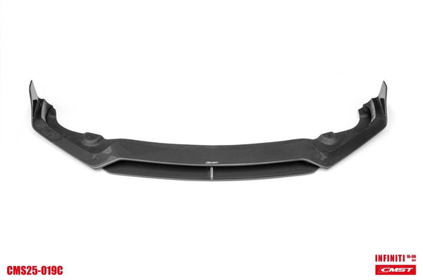 Infiniti Q60 Red Sport 400 Premium Luxe Sport Pure 2017-2022 with Aftermarket Parts - Front Lip Splitter Carbon Fiber from CMST Tuning
