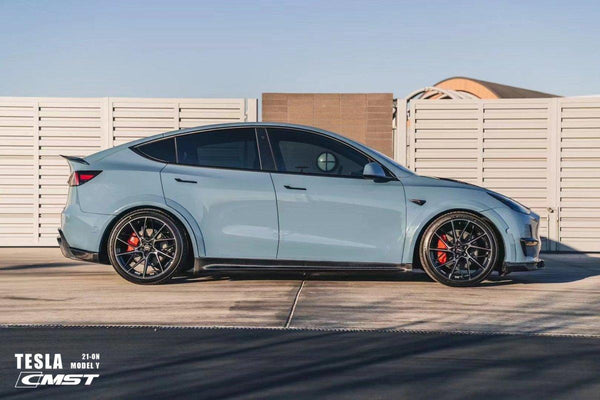 Tesla Model Y Performance AWD Long Range RWD Standard 2020-ON with Aftermarket Parts - Widebody Wheel Arches Carbon Fiber / FRP from CMST Tuning