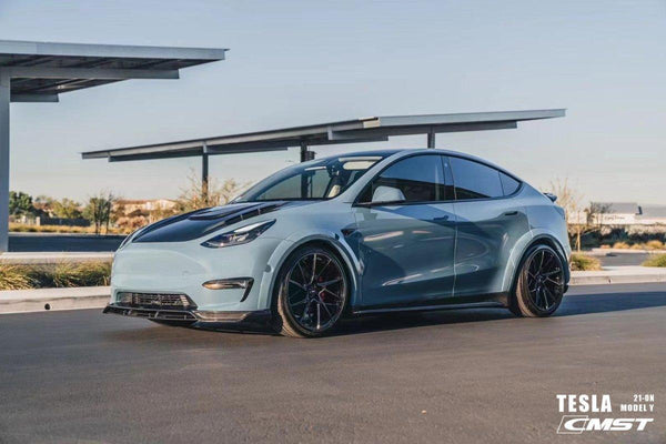 Tesla Model Y Performance AWD Long Range RWD Standard 2020-ON with Aftermarket Parts - Widebody Wheel Arches Carbon Fiber / FRP from CMST Tuning