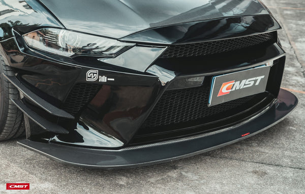 CMST Tuning Carbon Fiber Widebody Front Bumper Canards for Ford Mustang S550.2 2018 - 2022