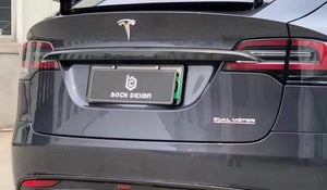 CMST Carbon Fiber Dry Rear Trunk Chrome Delete For Tesla Model X 2016-2021