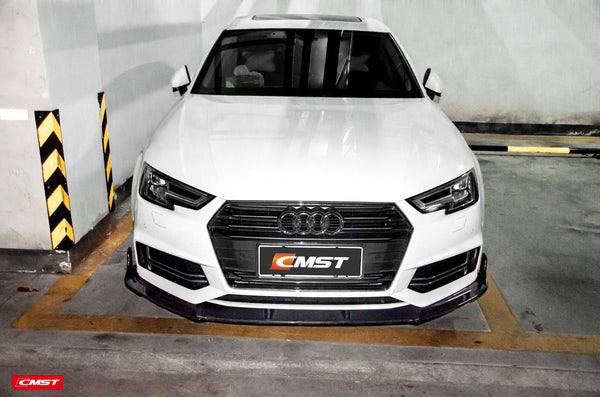 CMST Tuning Carbon Fiber Front Lip for Audi A4 S-Line / S4 B9 2017-2018  & A4 Base Model 2019