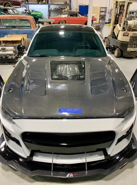 CMST Tuning Carbon Fiber Glass Transparent Hood for Ford Mustang S550.2 2018-2022