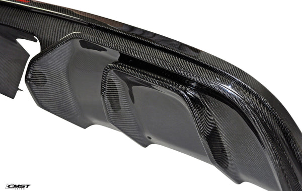 CMST Carbon fiber Rear Diffuser (Center Exit Dual Tips) for F-Type 2014-ON