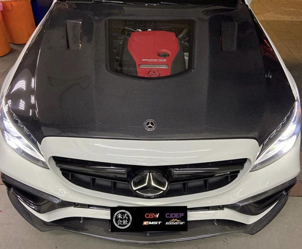 CMST Carbon Fiber Front Lip for Mercedes Benz C63 C63S AMG Sedan & Coupe 2015-ON