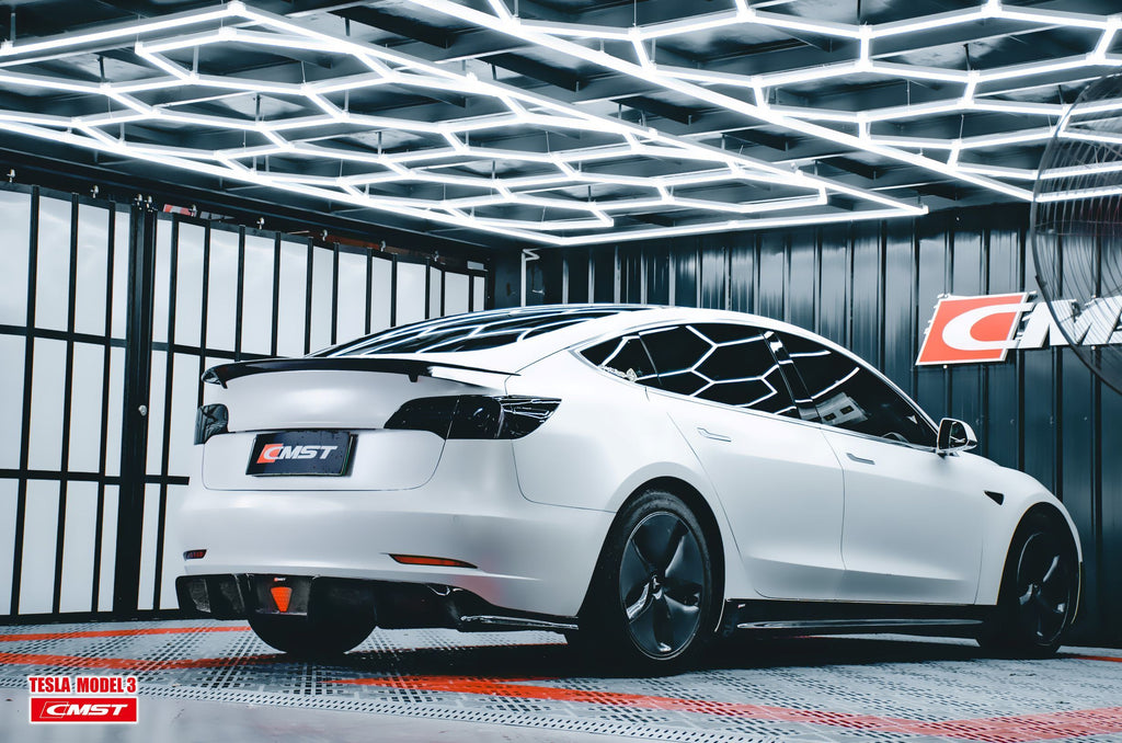 CMST Dry Carbon Fiber Front Lip Spoiler for Tesla Model 3 Highland 202 –  CarGym
