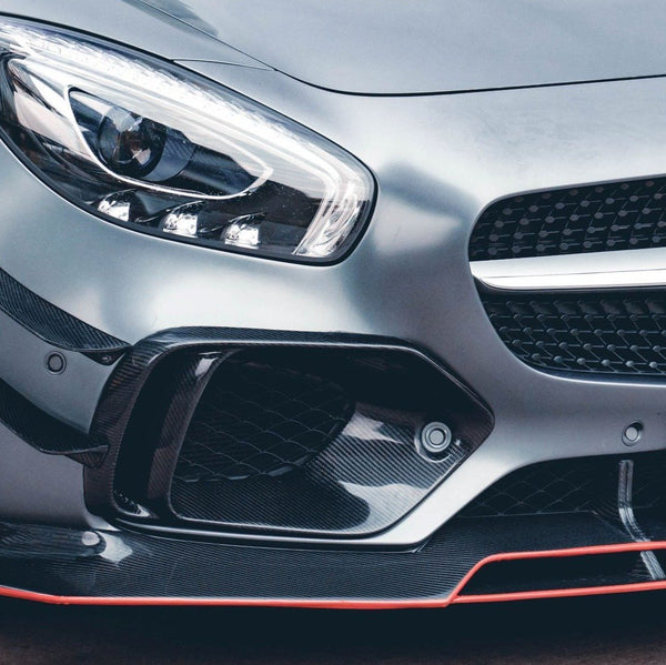 CMST Tuning Carbon Fiber Front Intake Vent Trim Cover for Mercedes Benz C190 AMG GT GTS 2015-2017