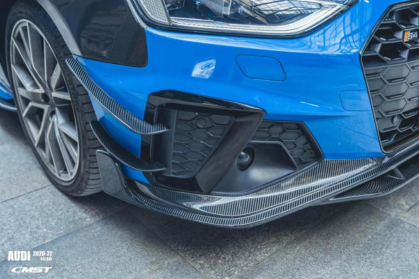 CMST Tuning Carbon Fiber Front Lip Splitter for Audi S4 & A4 S-line 2020-ON B9.5