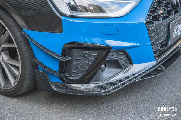 CMST Tuning Carbon Fiber Front Lip Splitter for Audi S4 & A4 S-line 2020-ON B9.5