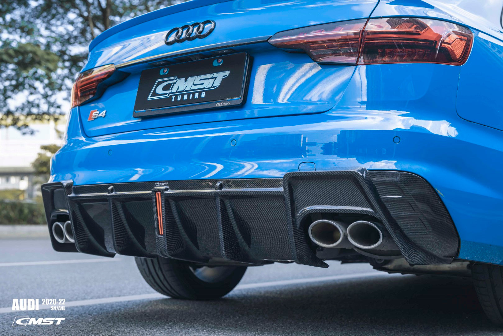 CMST Tuning Carbon Fiber Rear Diffuser for Audi S4 & A4 S-line 2020-ON B9.5