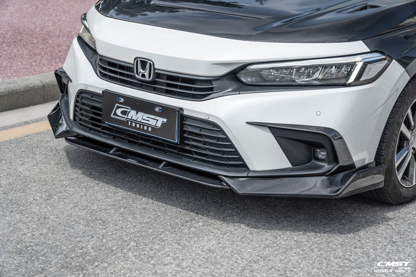 CMST Tuning Carbon Fiber Front Splitter for Honda Civic 11th Gen Sedan