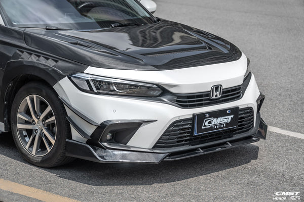 CMST Tuning Carbon Fiber Front Bumper Canards for Honda Civic 11th Gen Sedan