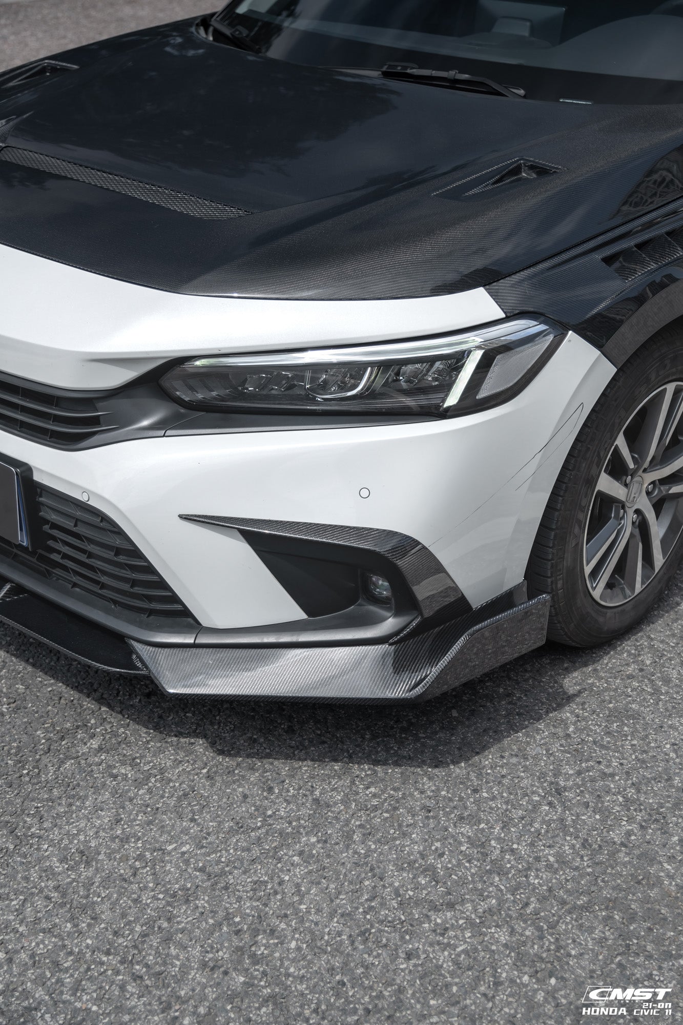 CMST Tuning Carbon Fiber Front Bumper Intake Vent Cover for Honda Civic 11th Gen Sedan
