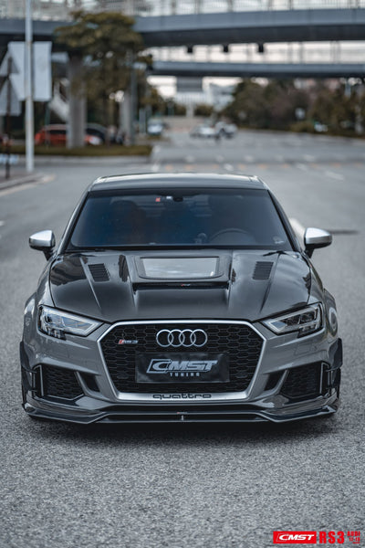 CMST Tuning Carbon Fiber Front Bumper Canards for Audi RS3 2018-2020
