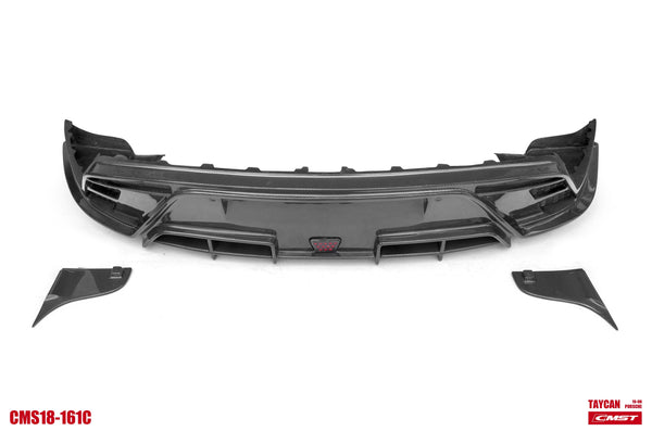 CMST Tuning Carbon Fiber Rear Diffuser & Canards for Porsche Taycan Base & 4S