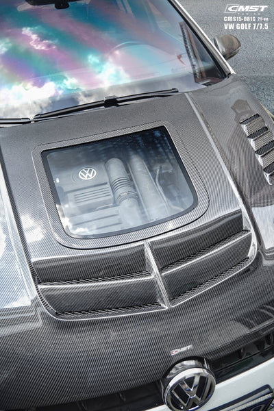 CMST Tuning Carbon Fiber Glass Transparent Hood Bonnet Ver.2 for Volkswagen GTI MK7 MK7.5