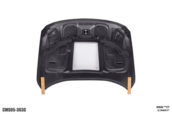 CMST Tuning Carbon Fiber Hood Bonnet Clearview Glass Transparent for Honda Accord 10th Gen