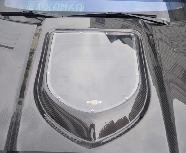 CMST Tuning Carbon Fiber PVC Glass Transparent Hood Bonnet for Chevrolet Camaro 5th Gen 2010-2015