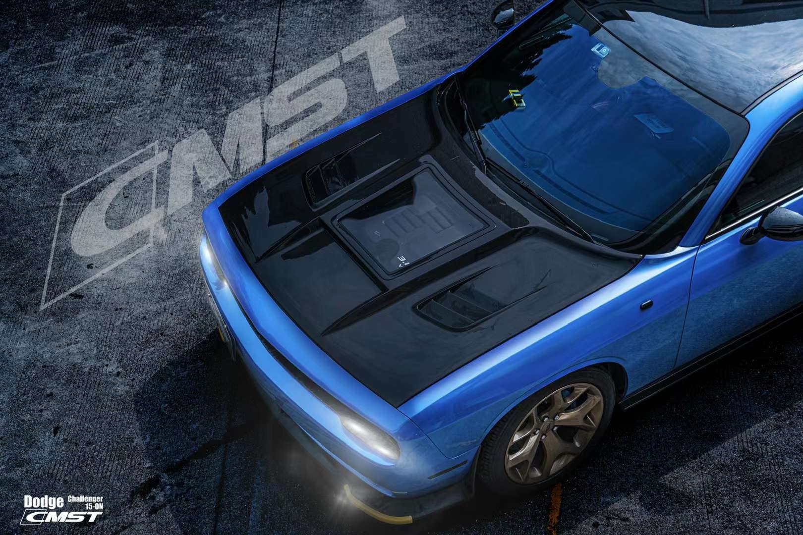 CMST Tuning Carbon Fiber Glass Clearview Hood Bonnet for