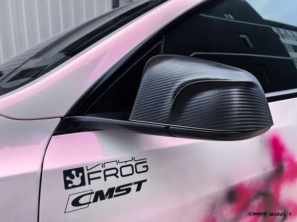 CMST Tuning Carbon Fiber Aftermarket Parts - Mirror Covers for Tesla Model Y - performance Speedshop