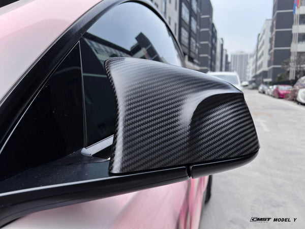 CMST Tuning Carbon Fiber Aftermarket Parts - Mirror Covers for Tesla Model Y - performance Speedshop