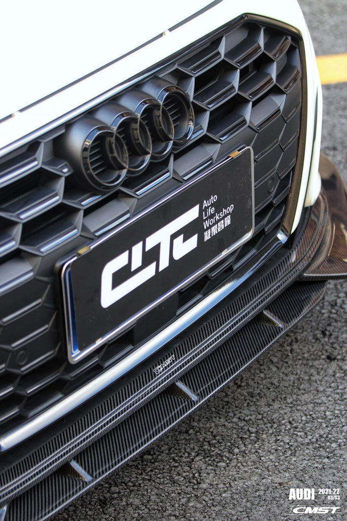 Für Audi S3 RS3 8Y A3 Sline 2022-23 Carbon Front Flaps Flossen Canards  Splitter