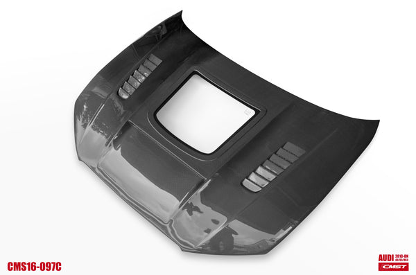CMST Tuning Glass Transparent Carbon Fiber Hood Bonnet Ver.3 for Audi RS3 2018-2020 & 2014-2020 A3 & A3 S Line & S3