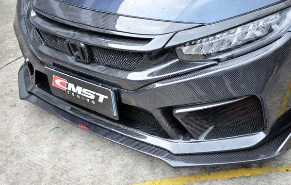 CMST Carbon Fiber Front Bumper & Front Lip for Tuning Honda Honda 10th Gen Civic