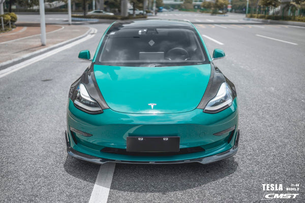 New Release!!! CMST Tesla Model 3 Carbon Fiber Front Lip Ver.5