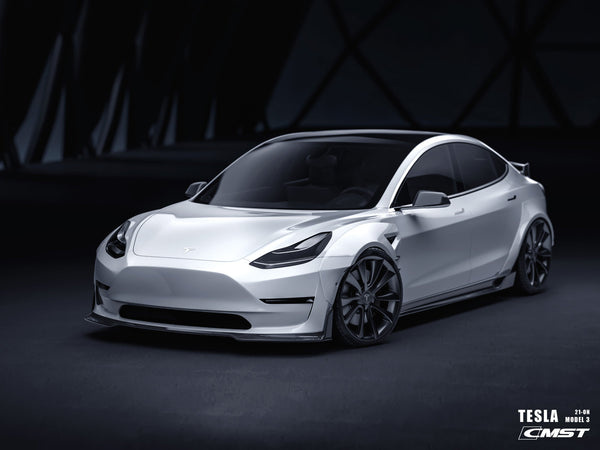 New Release!!! CMST Tesla Model 3 Carbon Fiber Side Skirts Ver.4