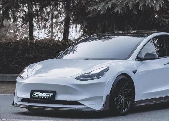 New Release!! CMST Tuning Carbon Fiber Front Bumper & Front Lip for Tesla Model 3 Ver.2