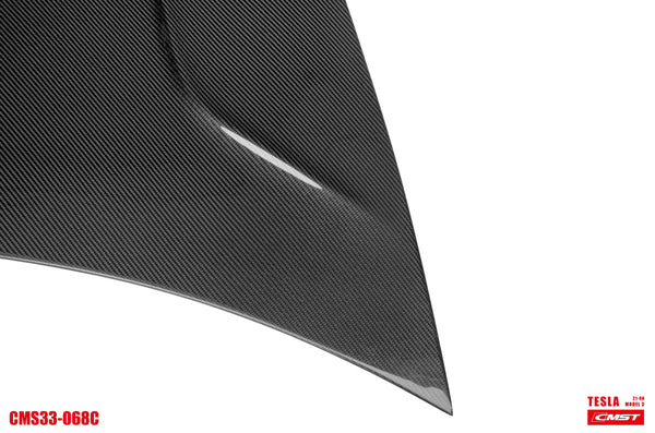 CMST Tuning Carbon Fiber Hood Clearview Glass Transparent for Tesla Model 3